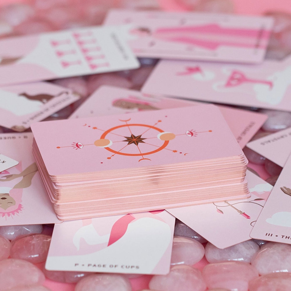 Tarot Deck Pink Skyplastic Tarot Cards 78 Gift Set With